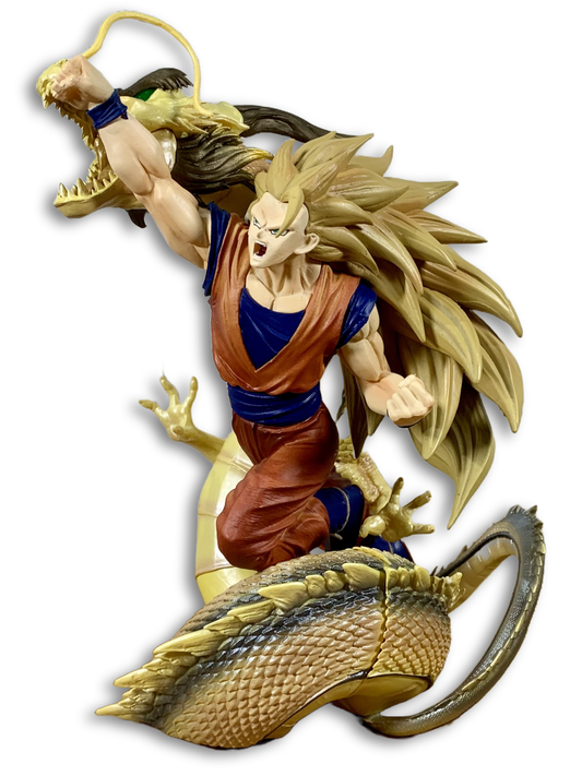 20cm Golden Shenron Super Saiyan 3 Son Goku Dragon Ball Anime Figure